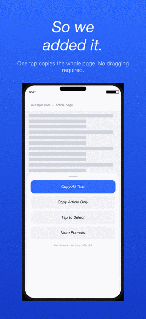 Copy All: Text
